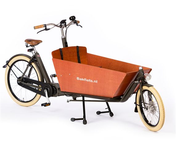 Bakfiets.nl Cargobike Lang Cruiser Steps Zwart
